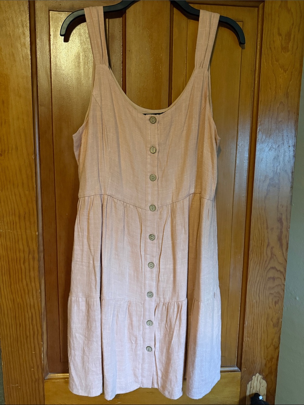 Sleeveless Button-Front Mauve Sundress